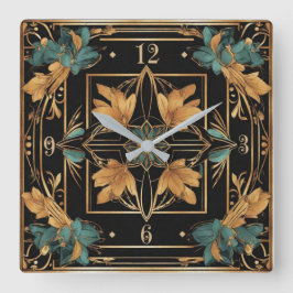 Reloj Cuadrado Flor barroca