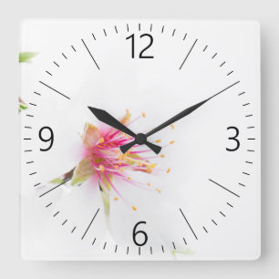 Reloj Cuadrado Flor de almendra
