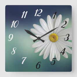 Reloj Cuadrado Flor de margarita