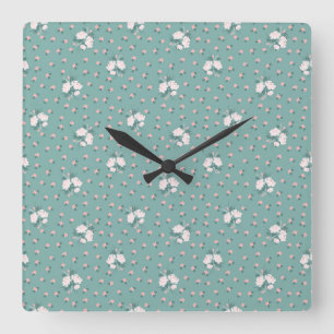 Reloj Cuadrado Flor de mariposa