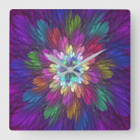 Flor psicodélica colorida Resumen Arte Fractal