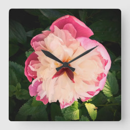 Reloj Cuadrado Flor rosa