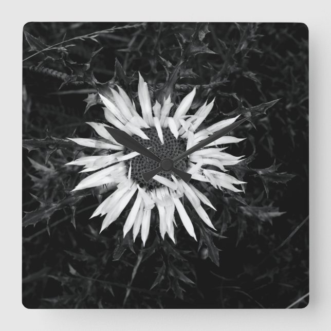 Reloj Cuadrado Flor vieja (Anverso)