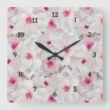 Floral blanca y rosa delgada