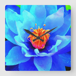 Reloj Cuadrado Floral clock