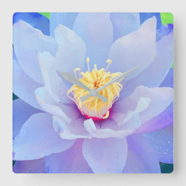 Reloj Cuadrado Floral Clock - Lavender