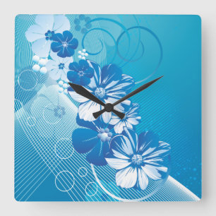 Reloj Cuadrado Floral Fashion 11 Clock