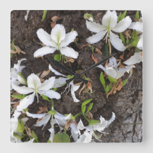 Reloj Cuadrado Flores de árbol