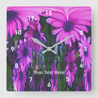 Flores de margarita rosa brillante abstractas arte