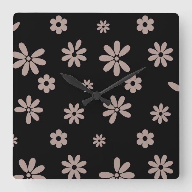 Reloj Cuadrado Flores y Petales 14 (Anverso)