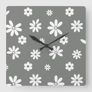 Reloj Cuadrado Flores y Petales 2