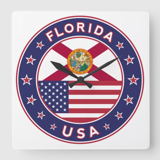 Reloj Cuadrado Florida (Anverso)