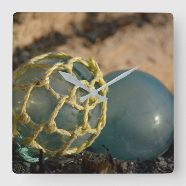 Reloj Cuadrado Flota de pesca de vidrio japonesa (Anverso)