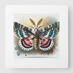 Reloj Cuadrado Flour moth 180924IREF228 - Watercolor