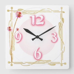 Reloj Cuadrado Flower