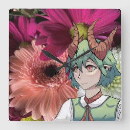 Reloj Cuadrado Flowers, anime,