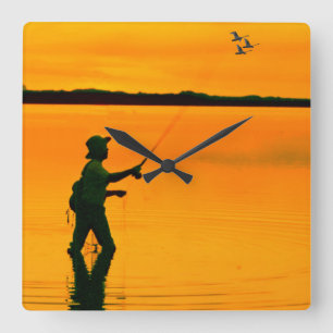 Reloj Cuadrado Fly Fishing image for Square-Wall-Clock