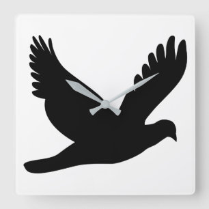 Reloj Cuadrado Flying Dove Silhouette