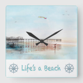 Reloj Cuadrado Flying High at Low Tide