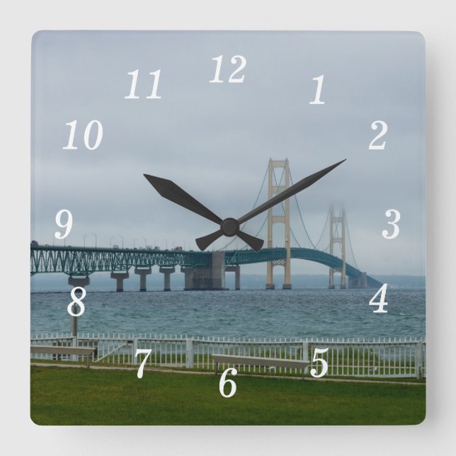 Reloj Cuadrado Foggy Mighty Mac Wall Clock (Anverso)