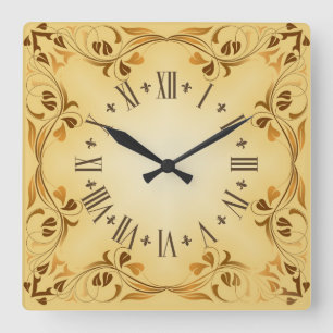 Reloj Cuadrado Folletos decorativos