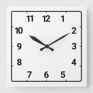 Reloj Cuadrado Fondo blanco