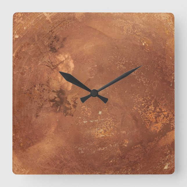 Reloj Cuadrado Fondo de cobre (Anverso)