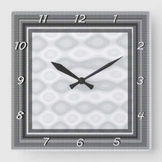 Reloj Cuadrado Fondo de la apariencia del acero cepillado platead