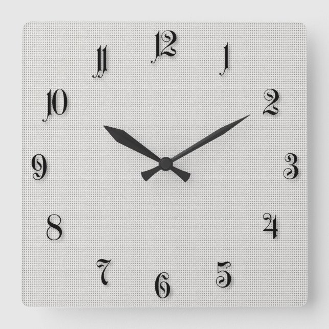 Reloj Cuadrado Fondo de lienzo (Anverso)