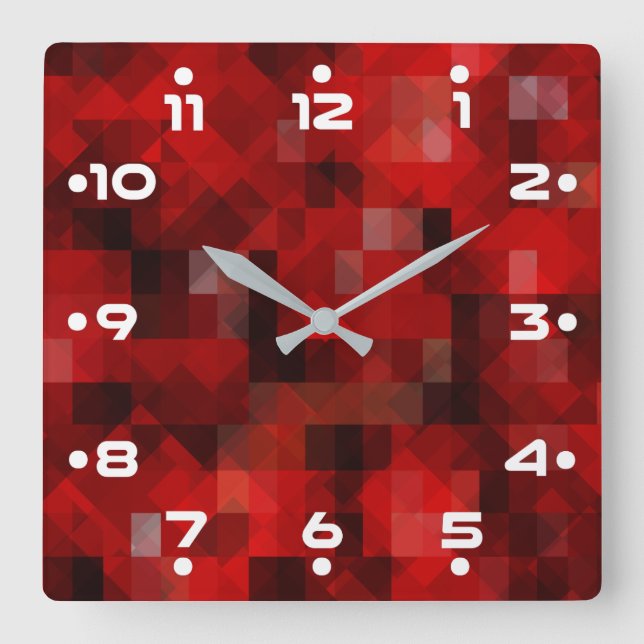 Reloj Cuadrado Fondo de textura abstracta (Anverso)