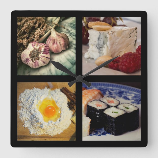 Reloj Cuadrado Foodie wall clock 2 (Anverso)