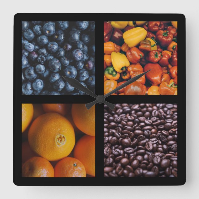 Reloj Cuadrado Foodie wall clock 4 (Anverso)