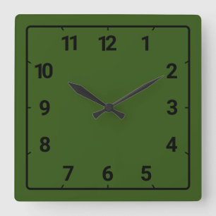 Reloj Cuadrado Forest green