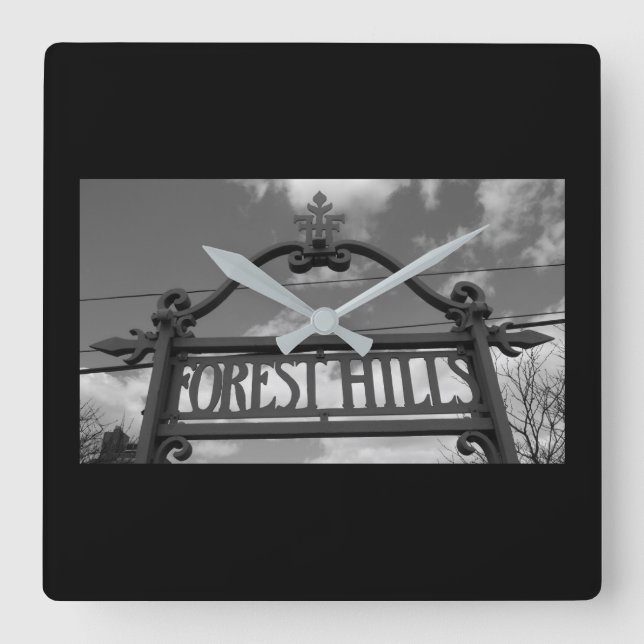 Reloj Cuadrado Forest Hills, Queens, NYC (Anverso)