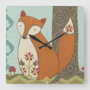 Reloj Cuadrado Forest Whimsy IV