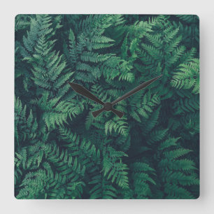 Reloj Cuadrado Forests   Woodland Ferns