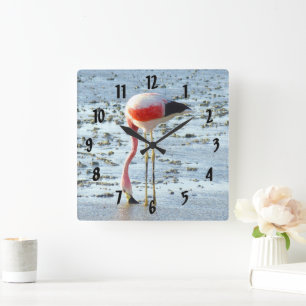Reloj Cuadrado Forever Flamingo