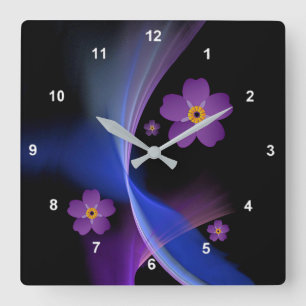 Reloj Cuadrado Forget-Me-Not flower