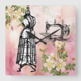 Reloj Cuadrado Formulario de Vintage de Vintage de Vintage de Rel