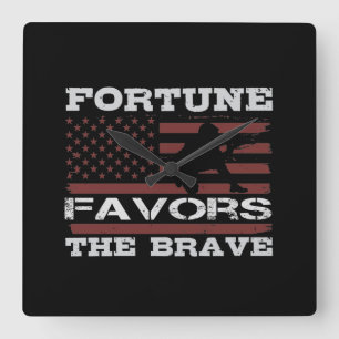 Reloj Cuadrado Fortune Favors The Brave