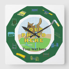 Reloj Cuadrado Foto de Agility Personalizar