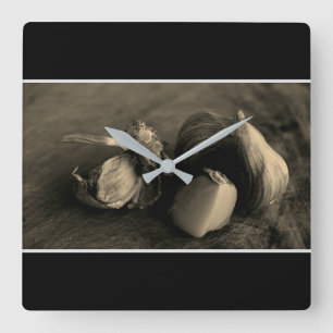 Reloj Cuadrado Foto de Bella Artes de vida de ajo