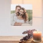 Reloj Cuadrado Foto de colección de parejas modernas y regalo de<br><div class="desc">Foto de colección de parejas modernas y regalo de familia mínimo</div>