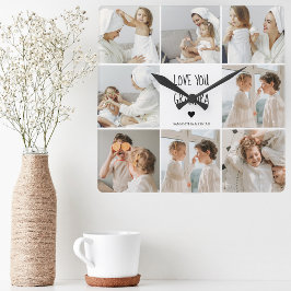 Reloj Cuadrado Foto de colección moderna Te ama el mejor regalo d