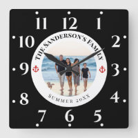 Foto de familia personalizado en negro Anchor rojo
