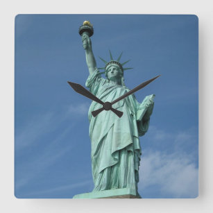 Reloj Cuadrado Foto de la estatua de la libertad