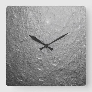 Reloj Cuadrado Foto detallada de la Luna Llena   Superficie lunar