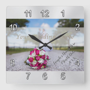 Reloj Cuadrado Foto, ideas personalizadas del regalo de boda del