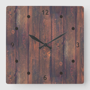 Reloj Cuadrado Fotografía - CARTAS DE MADERA + tus ideas