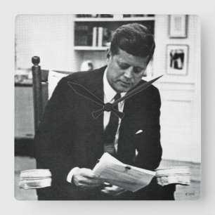 Reloj Cuadrado Fotografía de John F. Kennedy 2